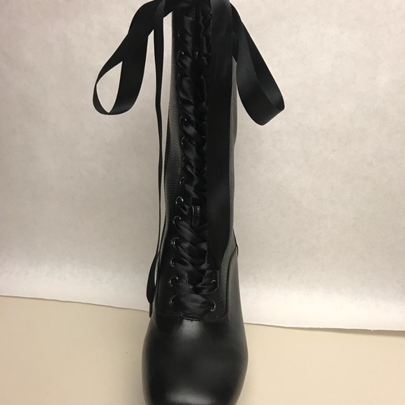 Women's Lash Hippie High Lace up Block Knee Boots - Picture 2 of 8